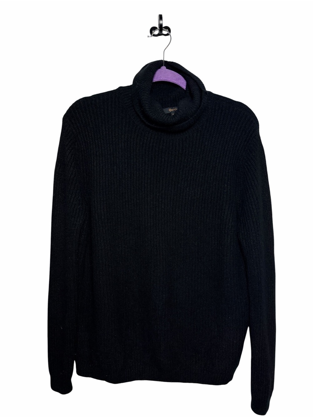 Quince Mongolian Cashmere Fisherman Turtleneck Sweater - Picture 4 of 9